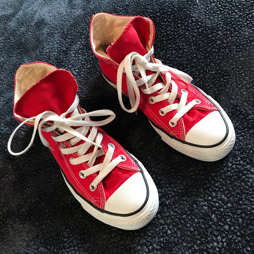 Red High Top Converse